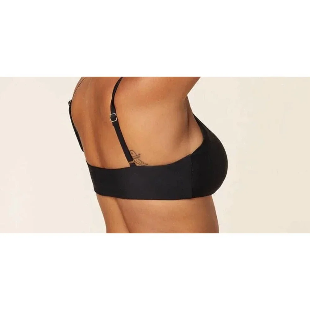 NWT Andie Womens‎ The Riviera Swimsuit Top Size Small Adjustable Straps Black
